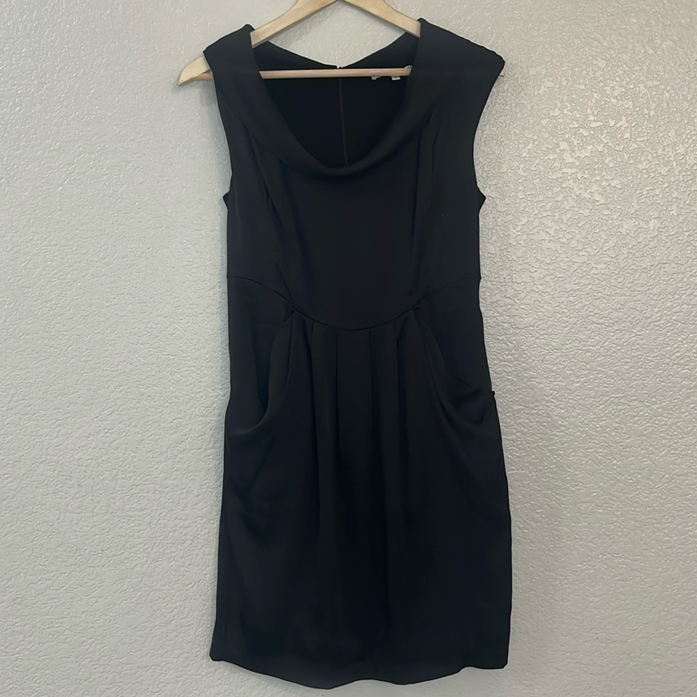 Collective Concepts Black Cowl Neck Mini Dress